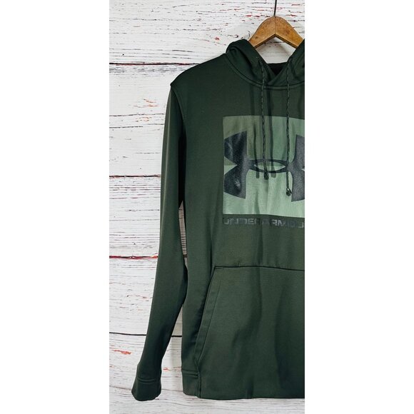Under Armour Mens Coldgear Loose Fit Green Hoodie Sweatshirt Sz Medium Polyester - Picture 6 of 7